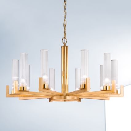 Kolarz 6009.81030 - Luster na lancu RAGGIO 10xE14/25W/230V 24K pozlata