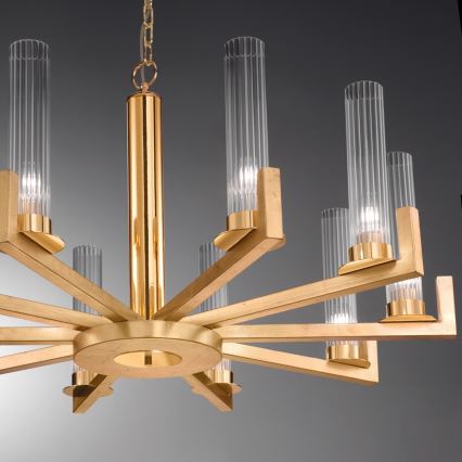 Kolarz 6009.81030 - Luster na lancu RAGGIO 10xE14/25W/230V 24K pozlata