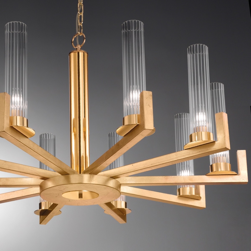 Kolarz 6009.81030 - Luster na lancu RAGGIO 10xE14/25W/230V 24K pozlata