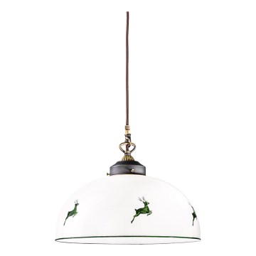 Kolarz 731.32.102 - Luster na sajli NONNA 1xE27/75W/230V prečnika 36 cm jelenja zelena