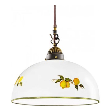 Kolarz 731.32.138 - Luster na sajli NONNA, 1xE27/75W/230V, prečnik 36 cm, limunasto žuta