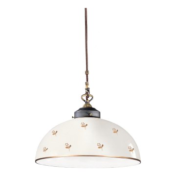 Kolarz 731.32.172 - Luster na sajli NONNA 1xE27/75W/230V, prečnika 36 cm, sa cvetnim motivom, roze zlato