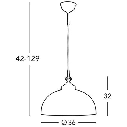 Kolarz 731.32.75 - Viseći luster na sajli NONNA 1xE27/75W/230V
