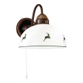 Kolarz 731.61.100 - Zidna lampa NONNA 1xE27/75W/230V braon/jelenja zelena
