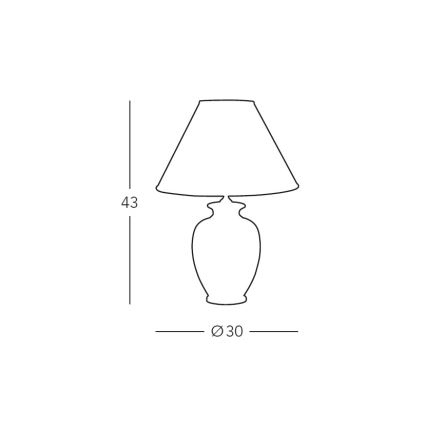Kolarz 731.70W.100 - Stona lampa NONNA 1xE27/100W/230V bela