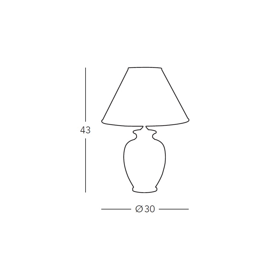 Kolarz 731.70W.100 - Stona lampa NONNA 1xE27/100W/230V bela