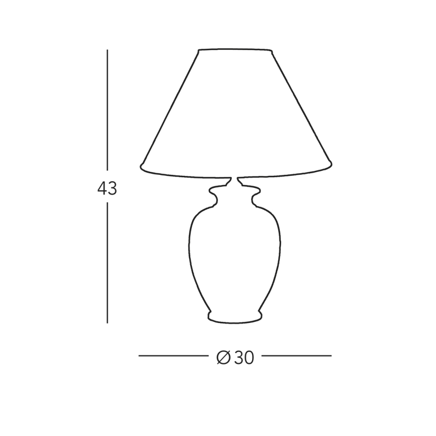 Kolarz 731.70W.150 - Stona lampa NONNA 1xE27/100W/230V jelenja bela/zlatna