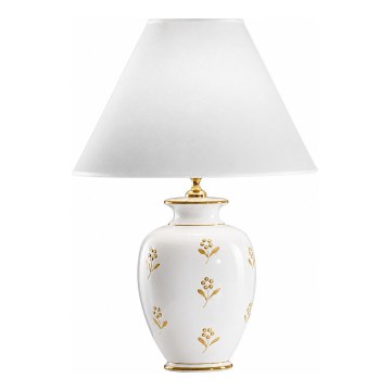 kolarz 731.70W.160 - Stona lampa NONNA 1xE27/100W/230V cvetni dezen bela/zlatna