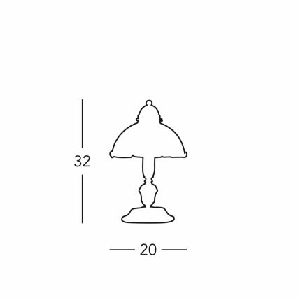 Kolarz 731.73.100 - Stona lampa NONNA 1xE27/75W/230V braon/jelen-zelena
