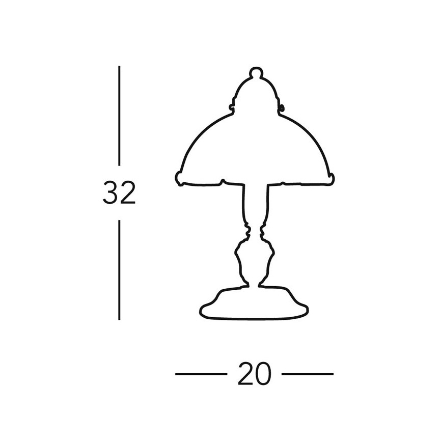 Kolarz 731.73.17 - Stona lampa NONNA 1xE27/75W/230V plava