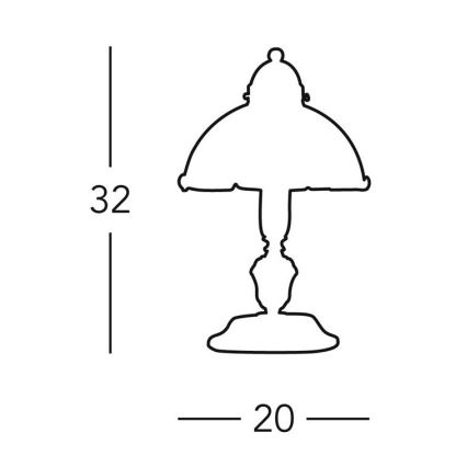 Kolarz 731.73.21 - Stolna lampa NONNA 1xE27/75W/230V zelena