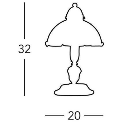Kolarz 731.73.53 - Stona lampa NONNA 1xE27/75W/230V