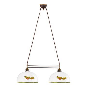 Kolarz 731.82.136 - Luster na sajli NONNA 2xE27/75W/230V vino/jagode