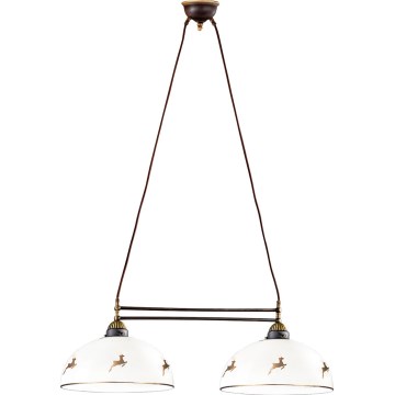 Kolarz 731.82.151 - Luster na sajli NONNA 2xE27/75W/230V sa motivom jelena, ružičasto-zlatna