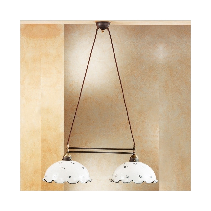 Kolarz 731.82.25 - Luster na sajli NONNA 2xE27/75W/230V plava