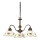 Kolarz 731.83.110 - Luster na lancu NONNA 3xE27/75W/230V, vinska boja
