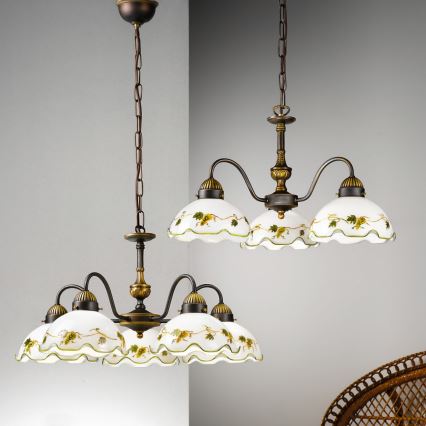 Kolarz 731.83.110 - Luster na lancu NONNA 3xE27/75W/230V, vinska boja