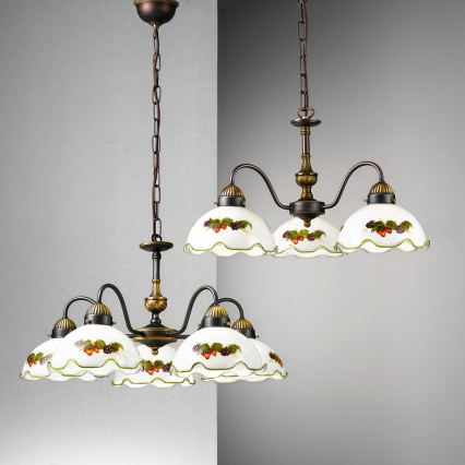 Kolarz 731.83.113 - Luster na lancu NONNA 3xE27/75W/230V vino/jagoda
