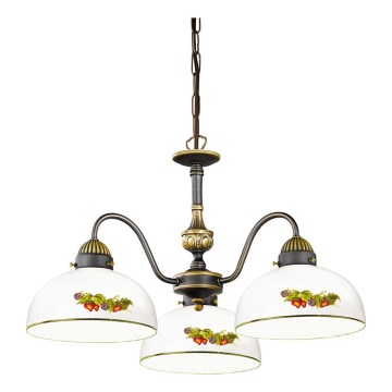 Kolarz 731.83.121 - Luster na lancu NONNA 3xE27/75W/230V vino/jagoda