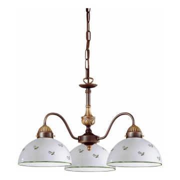 Kolarz 731.83.20 - Luster na lancu NONNA 3xE27/75W/230V zelena