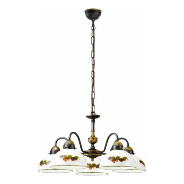 Kolarz 731.85.121 - Luster na lancu NONNA 5xE27/75W/230V vino/jagode