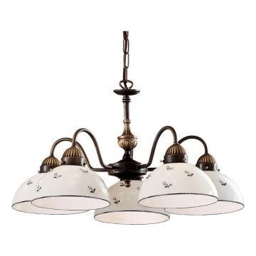 Kolarz 731.85.16 - Luster na lancu NONNA 5xE27/75W/230V plava