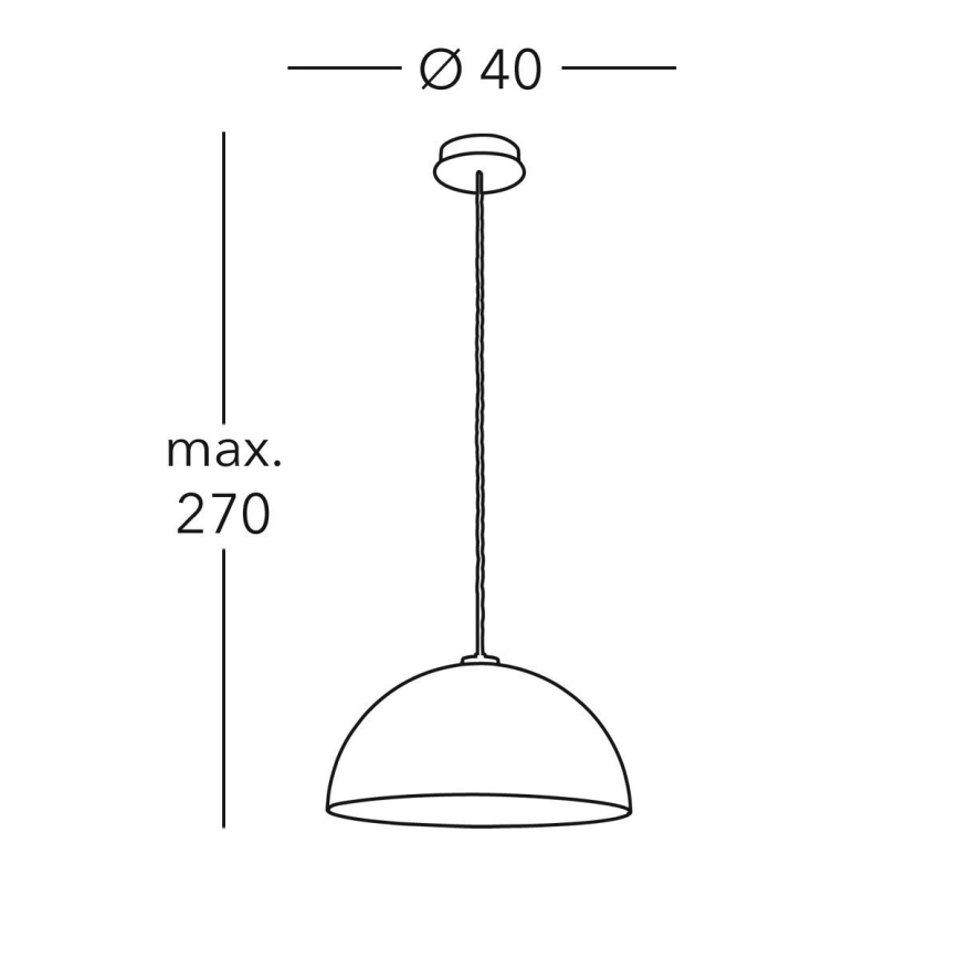 Kolarz A1339.31.Co.VinAu/40 - Zavesni luster na sajli CULT 1xE27/100W/230V Ø 40 cm, zlatna