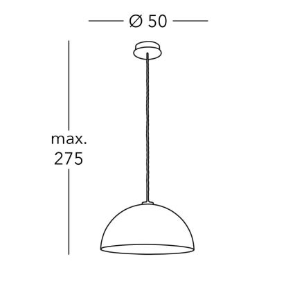 Kolarz A1339.31.Wm.VinAg/50 - Luster na sajli CULT 1xE27/100W/230V prečnika 50 cm u srebrnoj boji