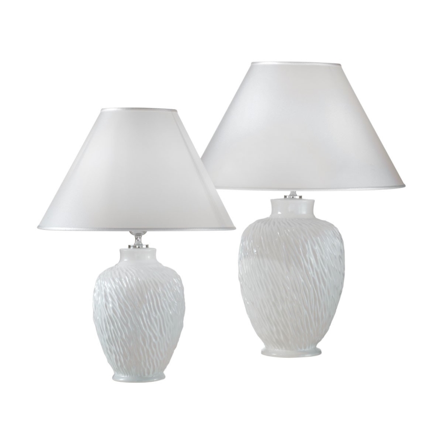 Kolarz A1340.70 - Stona lampa CHIARA 1xE27/100W/230V, bela, prečnik 30 cm