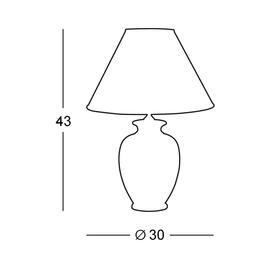 Kolarz A1340.70 - Stona lampa CHIARA 1xE27/100W/230V, bela, prečnik 30 cm