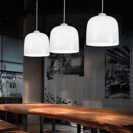 Kolarz A1352.31.W - Luster na lanku NONNA 1xE27/60W/230V hrast/bela