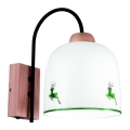 Kolarz A1352.61.G.100 - Zidna lampa NONNA 1xE27/60W/230V jelenji hrast/bela/zelena