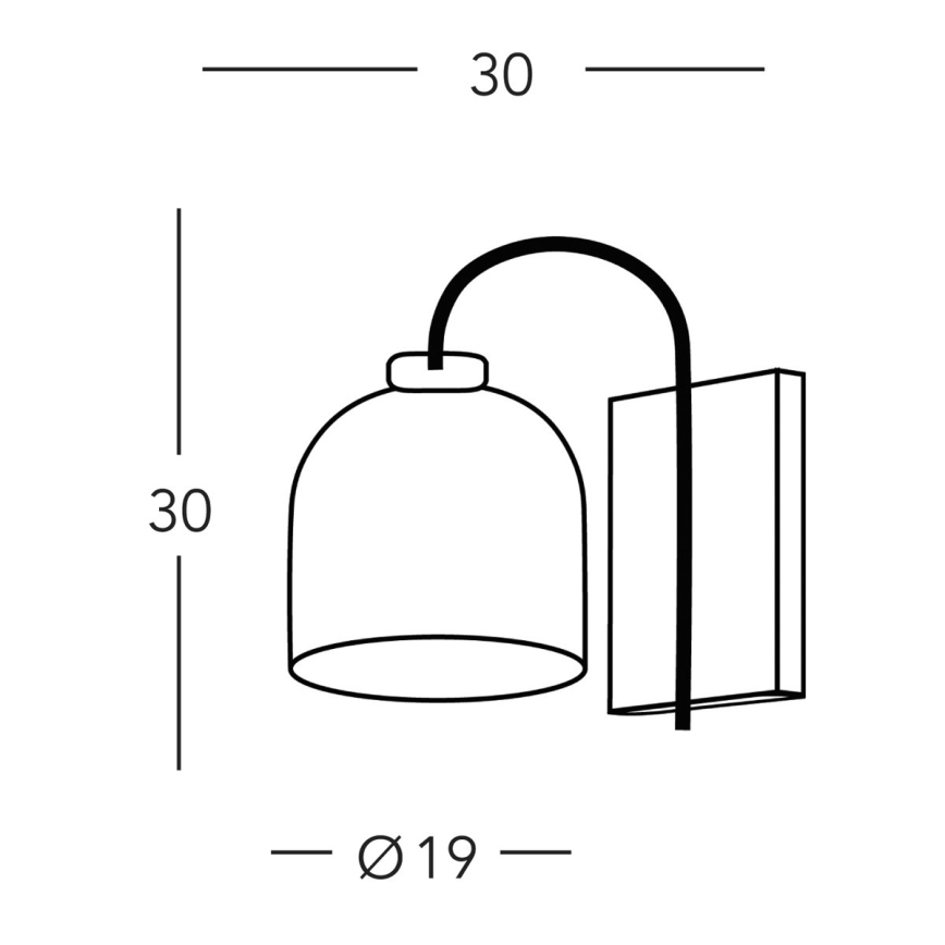 Kolarz A1352.61.Gr - Zidna lampa NONNA 1xE27/60W/230V hrast/bela/siva