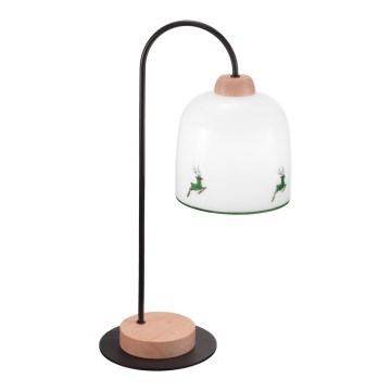 Kolarz A1352.71.G.100 - Stona lampa NONNA 1xE27/60W/230V jelenji hrast/bela/zelena
