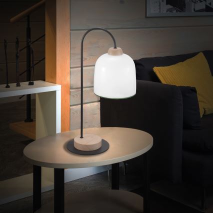 Kolarz A1352.71.G - Stona lampa NONNA 1xE27/60W/230V hrast/bela/zelena