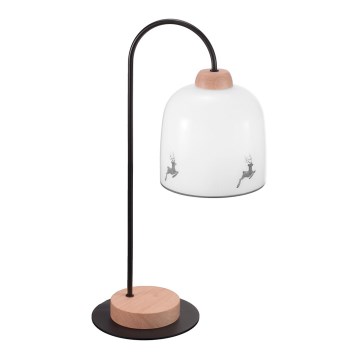 Kolarz A1352.71.Gr.100 - Stona lampa NONNA 1xE27/60W/230V jelenji hrast/bela/siva