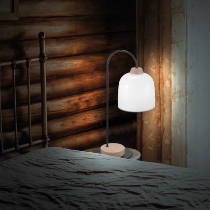 Kolarz A1352.71.Gr - Stona lampa NONNA 1xE27/60W/230V hrast/bela/siva