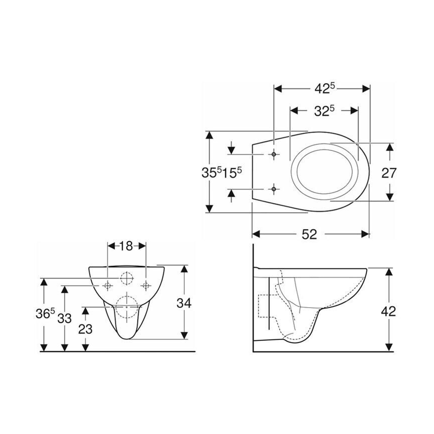 Kolo K93101000 - Viseća WC školjka Rimfree Rekord keramika/bela