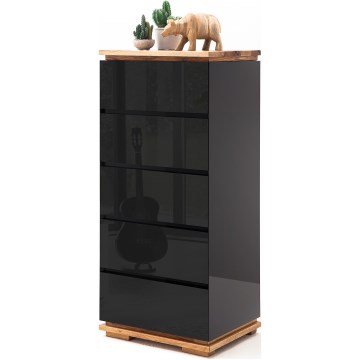 Komoda ARVI crna/hrast