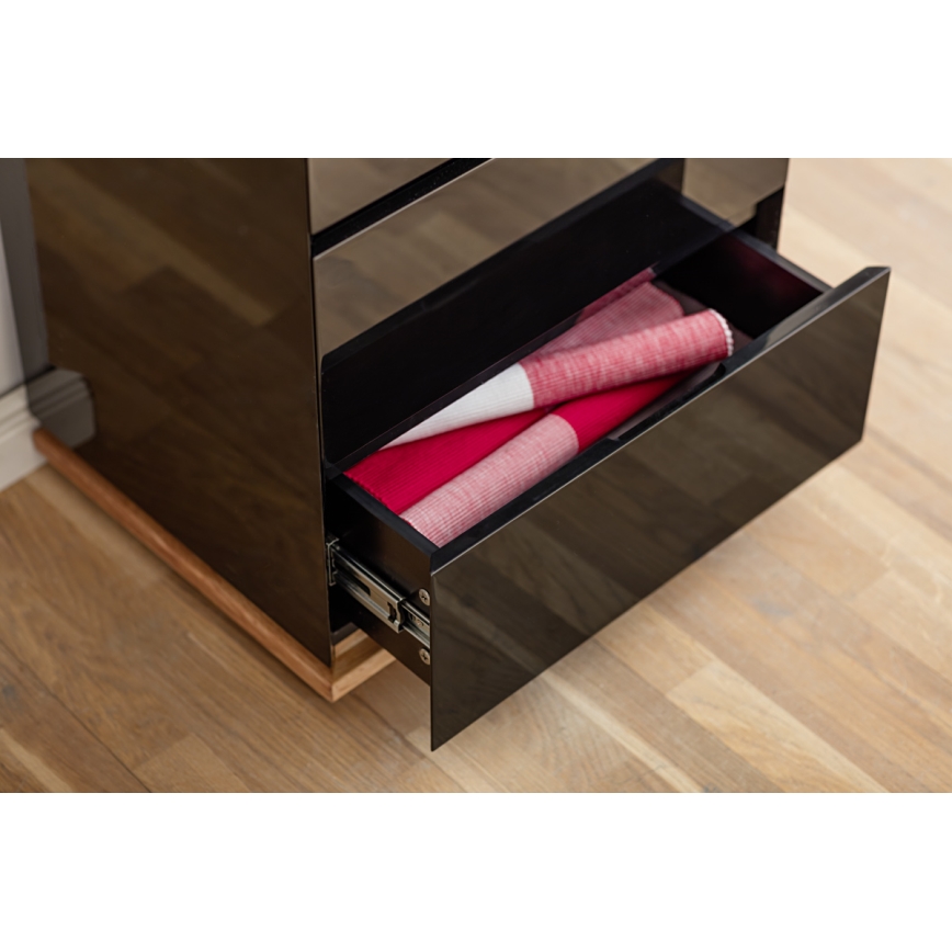 Komoda ARVI crna/hrast