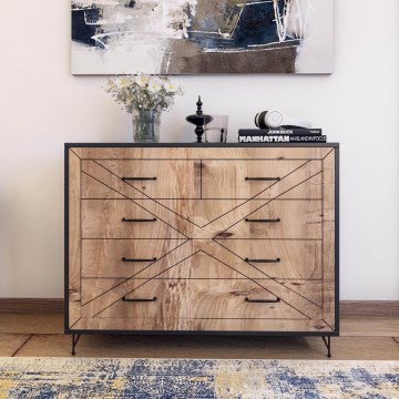 Komoda COMFORT 100x80 cm braon/crna