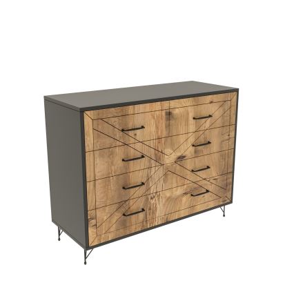 Komoda COMFORT 100x80 cm braon/crna