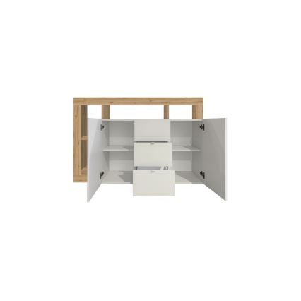 Komoda LENOR bela/braon