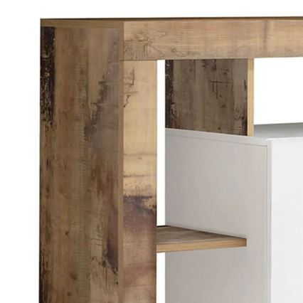 Komoda LENOR bela/braon