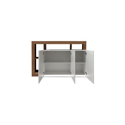 Komoda LENOR bela/hrast