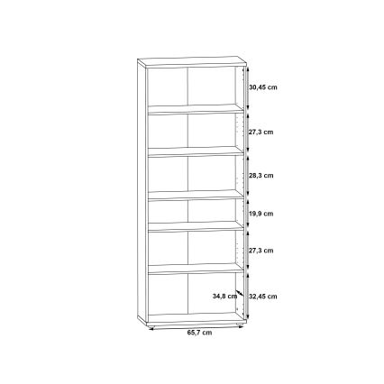 Komoda/Ormarić za cipele SIMO bela/siva beton