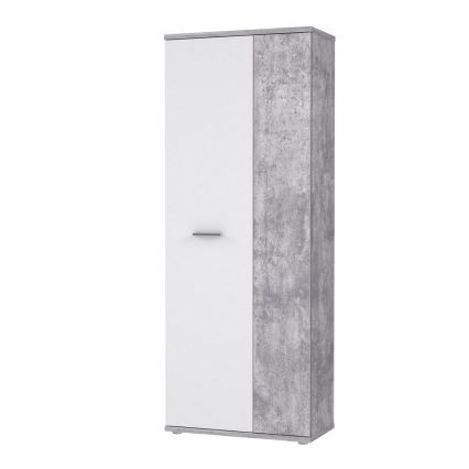 Komoda/Ormarić za cipele SIMO bela/siva beton