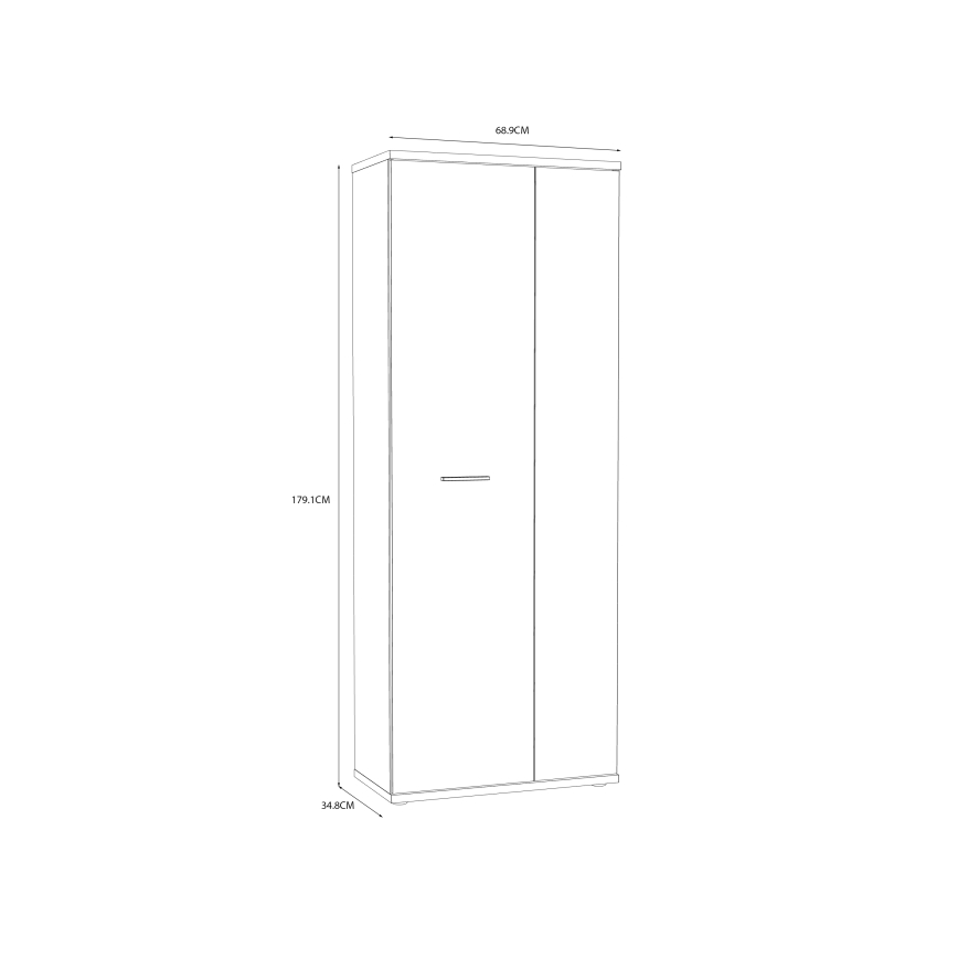 Komoda/Ormarić za obuću SIMO bela/taupe