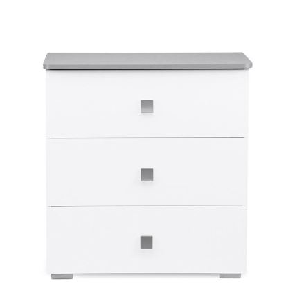 Komoda PABIS 87x83 cm bela/siva