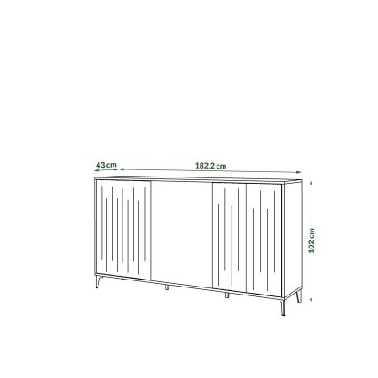 Komoda RONJA taupe/crna